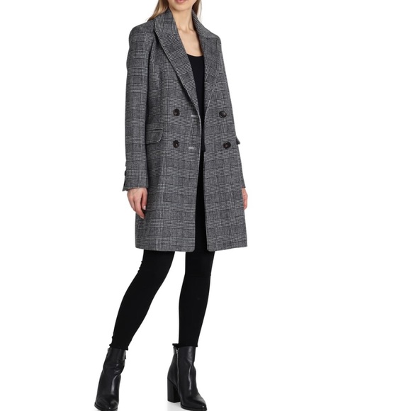 Avec Les Filles plaid coat - Picture 1 of 7